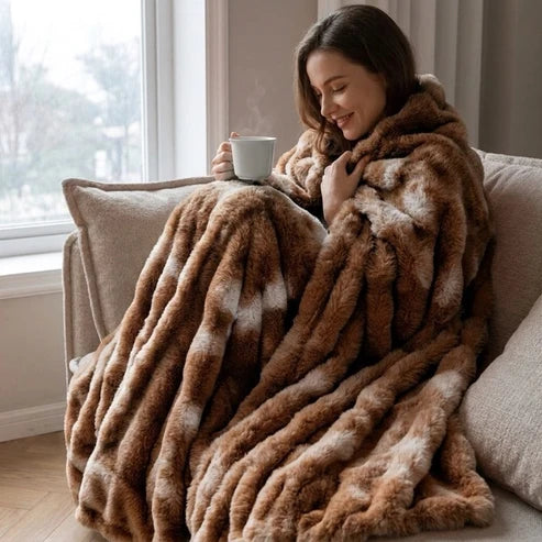 Cloud Throw in Faux Fur – Double-Layered and Extra Warm