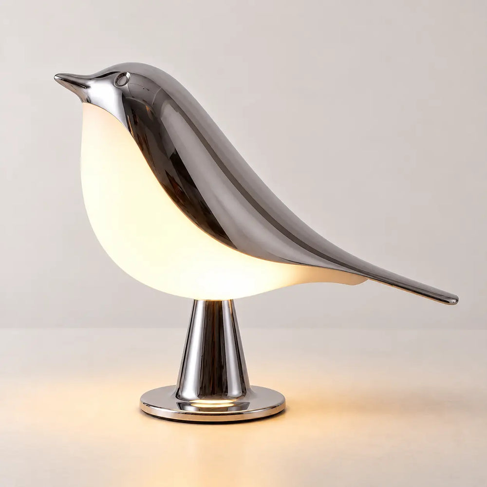Svala bird lamp in silver