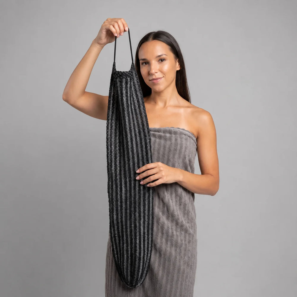 Exfoliating Shower Towel – Bamboo & Charcoal