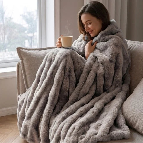 Cloud Throw in Faux Fur – Double-Layered and Extra Warm